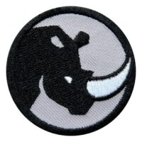 Nashorn Stick-Abzeichen 45 x 45 mm