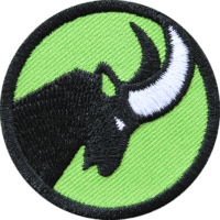 Steinbock Patch - Applikation gestickt als Aufbügler, Aufnäher, Bügelflicken
