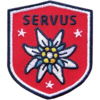 Edelweiß Servus 51 x 60 mm / rot