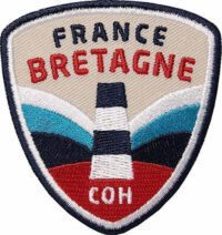 Bretagne-Frankreich-Meer-Atlantik-Küste-Leuchtturm Aufnäher von Club of Heroes.