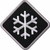 Schneeflocke Abzeichen - 46 mm / schwarz