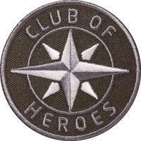 Kompass Outdoor Aufnäher von Club of Heroes. 62 mm Braun