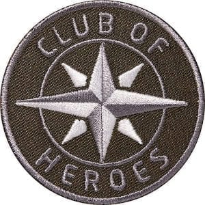 Kompass Outdoor Aufnäher von Club of Heroes. 62 mm Braun