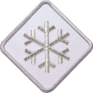 Schneeflocke-Winter-Wintersport Aufnäher von Club of Heroes. Weiss