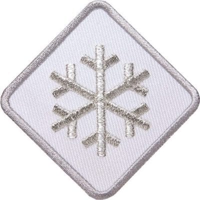 Schneeflocke-Winter-Wintersport Aufnäher von Club of Heroes. Weiss