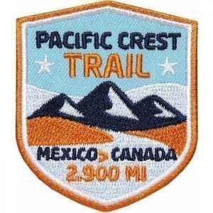 PCT - Pacific Crest Trail, Fernwanderweg USA von Mexico nach Canada, Aufnäher, Patch, Patches, Flicken, Bügelbild