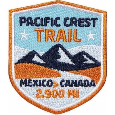 PCT - Pacific Crest Trail, Fernwanderweg USA von Mexico nach Canada, Aufnäher, Patch, Patches, Flicken, Bügelbild