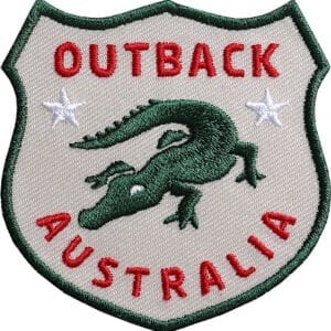 Krokodil-Aligator-Australien-Outback Aufnäher von Club of Heroes.
