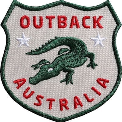 Krokodil-Aligator-Australien-Outback Aufnäher von Club of Heroes.