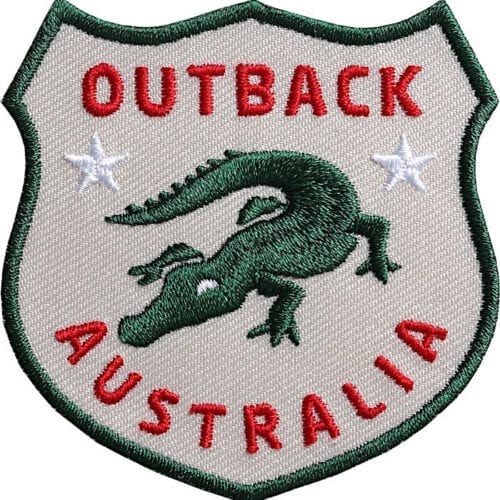Krokodil-Aligator-Australien-Outback Aufnäher von Club of Heroes.