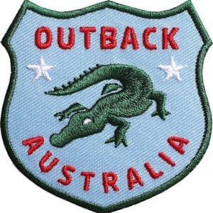 Krokodil-Aligator-Australien-Outback Aufnäher von Club of Heroes.