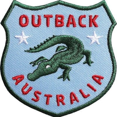 Krokodil-Aligator-Australien-Outback Aufnäher von Club of Heroes.