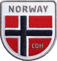 Norwegen Flag Patch 58 x 62 mm