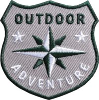 Outdoor Patch Bügelbild Aufnäher mit Kompass