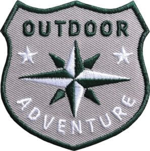 Outdoor Patch Bügelbild Aufnäher mit Kompass