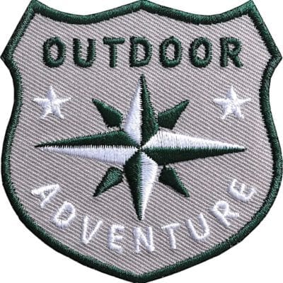 Outdoor Patch Bügelbild Aufnäher mit Kompass