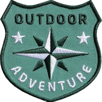 Outdoor Patch Bügelbild Aufnäher mit Kompass Olive