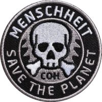 Menschheit Rette den Planeten Artenschutz Aufnäher von Club of Heroes.