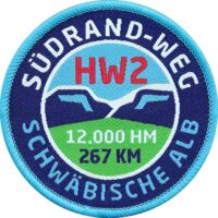 HW2 Südradweg Schwäbische Alb - Aufnäher von Club of Heroes.
