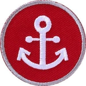 Anker Maritim Patch, gestickter Aufnäher, Aufbügler, Applikation