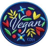 Vegan Patch 70 x 65 mm / Blau