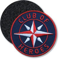 Club of Heroes Kompass - Klett-Patch / Blau-Rot
