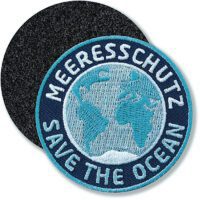 Meeresschutz - Klett-Patch 60 mm