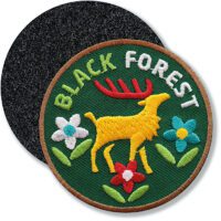 Schwarzwald Hirsch - Klett-Patch / Grün