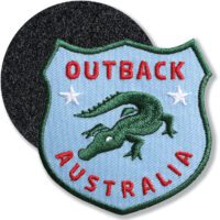 Australien Outback - Klett-Patch gestickt 60 x 61 mm / Blau