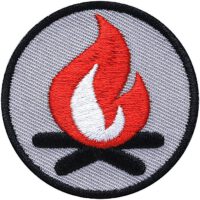 Lager-Feuer Flamme / Patch 45 mm