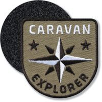 Caravan Explorer / Klettpatch 60 x 62 mm / Braun