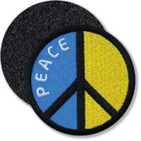 Peace Zeichen / Klettpatch 62 mm / Ukraine