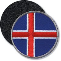 Island Flagge / Klettpatch 52 mm