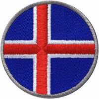 Island Flagge / Patch 52 mm