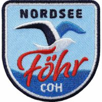 Föhr Nordsee Insel / Patch 60 x 62 mm / Blau
