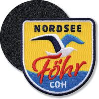 Föhr Nordsee Insel / Klettpatch 60 x 62 mm / Gelb