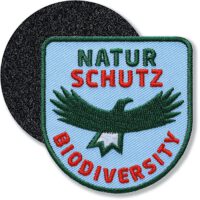 Naturschutz Adler / Klettpatch 62 mm / Blau