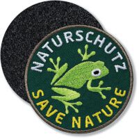 Naturschutz Frosch / Klettpatch 62 mm / Grün