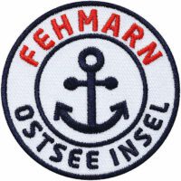 Fehmarn Ostsee Insel / Patch 62 mm / Weiss