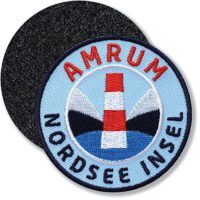Amrum Nordsee Insel / Klettpatch 62 mm / Blau