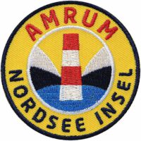 Amrum Nordsee Insel / Patch 62 mm / Gelb
