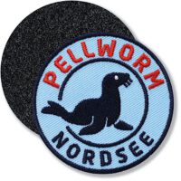 Pellworm Nordsee Insel / Klettpatch 62 mm / Blau
