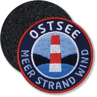 Ostsee Meer Küste / Klettpatch 62 mm / Blau