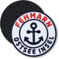 Fehmarn Ostsee Insel / Klettpatch 62 mm / Weiss