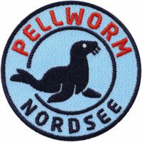 Pellworm Nordsee Insel / Patch 62 mm / Blau