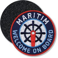 Maritim Welcome on Board / Klettpatch 62 mm / Blau