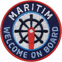 Maritim Welcome on Board / Patch 62 mm / Blau