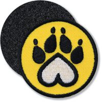 Hunde-Pfote / Klettpatch 45 mm / Gelb