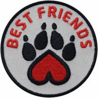 Hunde-Pfote Tierfreund / Patch 62 mm / Natur