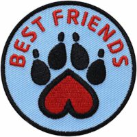 Hunde-Pfote Tierfreund / Patch 62 mm / Blau